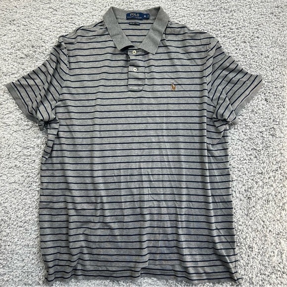 Polo Ralph Lauren Shirt Mens Extra Large Pima Stripes Classic Preppy Work Office - Picture 1 of 4